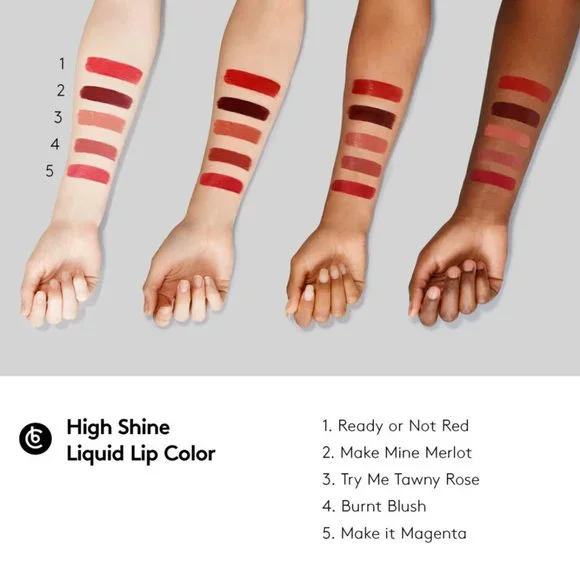 Because Cosmetics High Shine Liquid Lip Color Make Mine Merlot - Picture 2 of 2